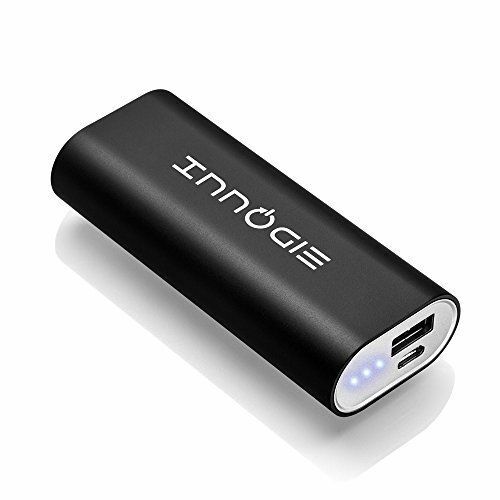 Innogie Portable Dual External Battery Power Bank 6000mah Passion Black for iPad