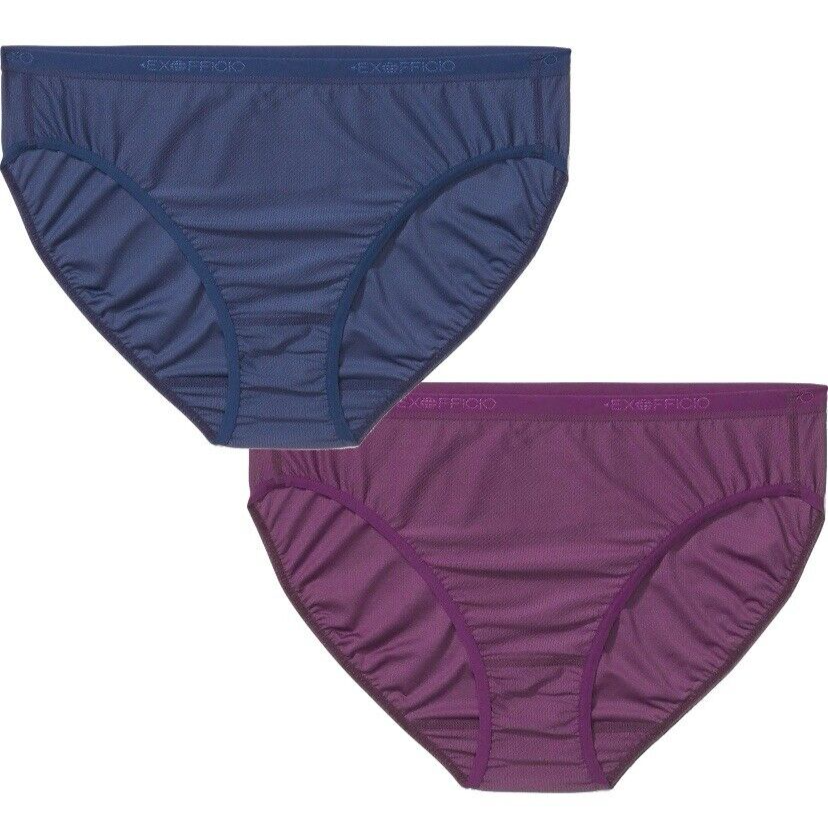 ExOfficio Women's Give-N-Go 2.0 Bikini Briefs Small Ink/Grape E15473 - 2-Pack