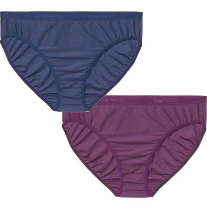 ExOfficio Women's Give-N-Go 2.0 Bikini Briefs Small Ink/Grape E15473 - 2-Pack