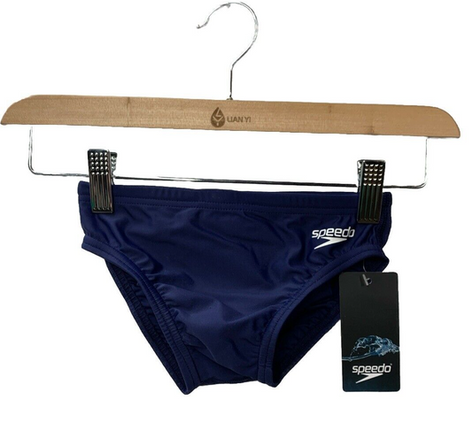 Speedo Youth Men's Navy Swimsuit Brief Powerflex Eco Solid Youth 24Y Underwear