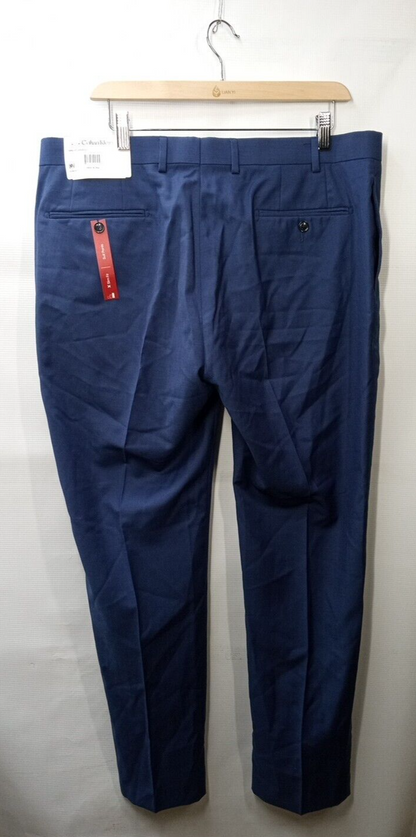 Calvin Klein Men's Slim Fit 100% Wool Infinite Stretch Suit Pants Sz 38x30 Blue