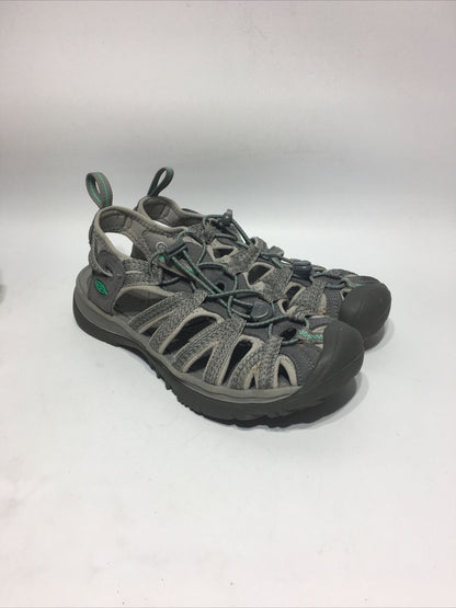 Keen Womens Whisper Sport Sandal Medium Grey Peacock Green 9 Lightweight