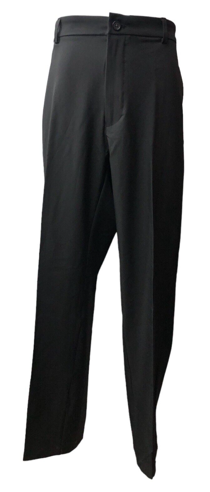 Van Heusen Men's Slim Fit Flex 4-Way Stretch Black Long Pant 36X32 with Pockets